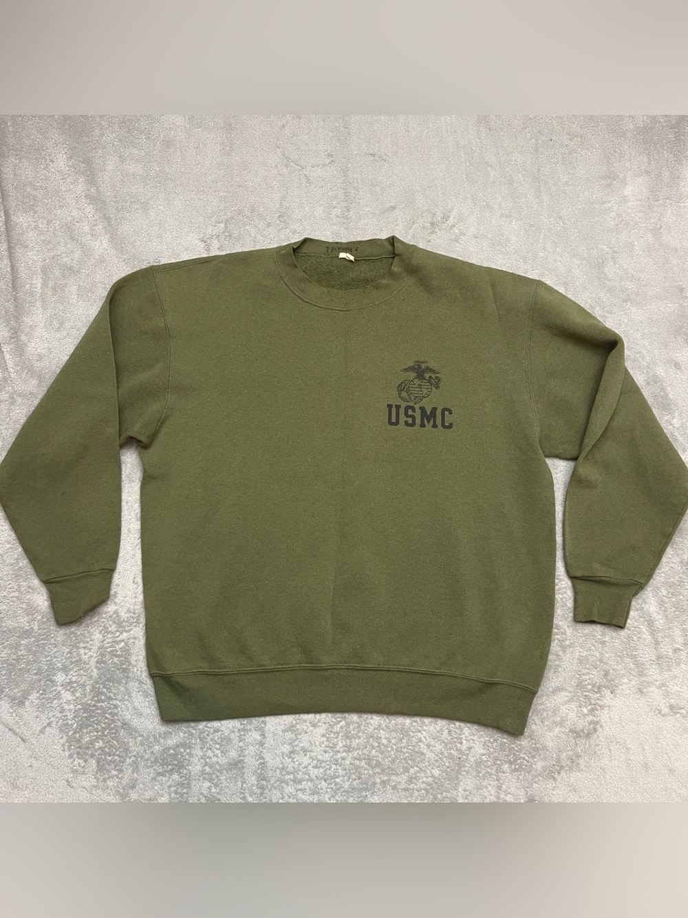Vintage USMC Sweatshirt Mens XL Green USA Made Marine Corps Fleece (Ramirez)